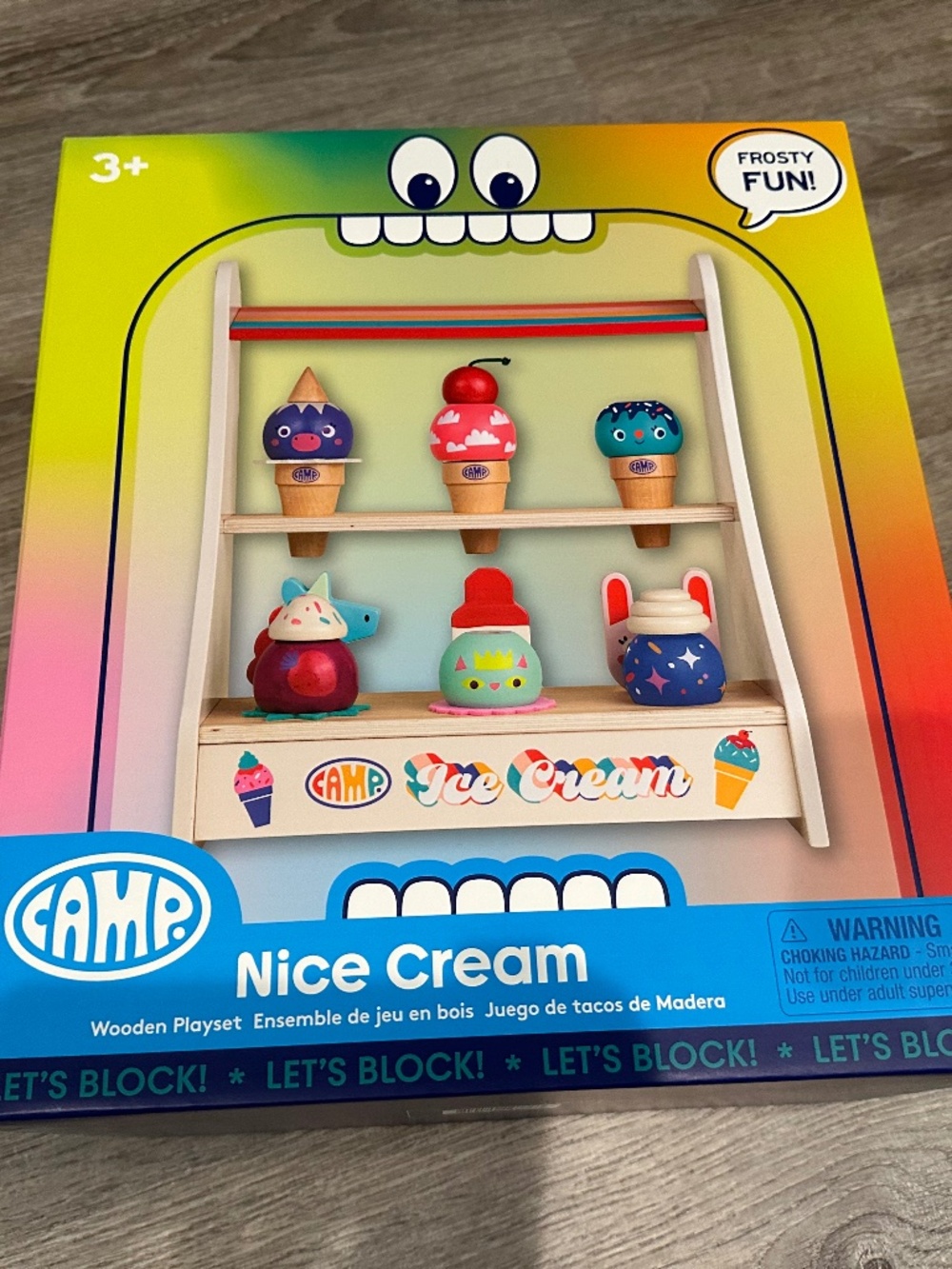 New CAMP ice cream wooden play set